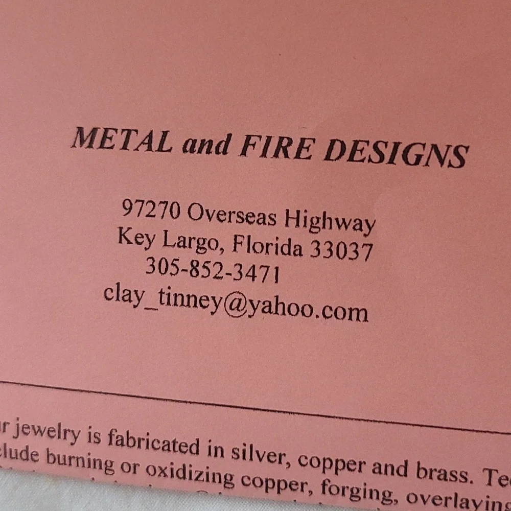 Flame Painted Copper Oval Earrings - Picture 3 of 5